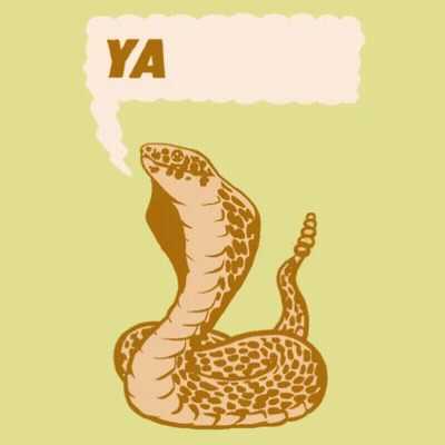 Snake Speech Bubble Saying Yasssss GIF