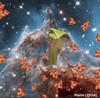 Snake Surrounded By Pizza Slices 2024 GIF