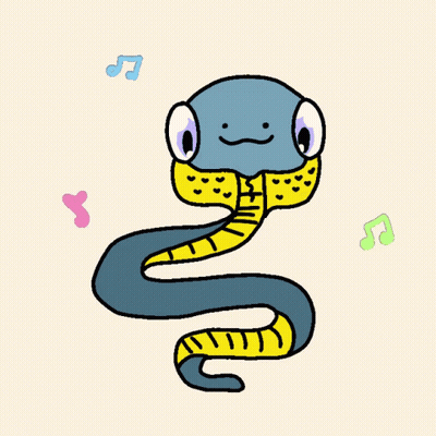 Snake Wearing Headphones And Bow Tie GIF