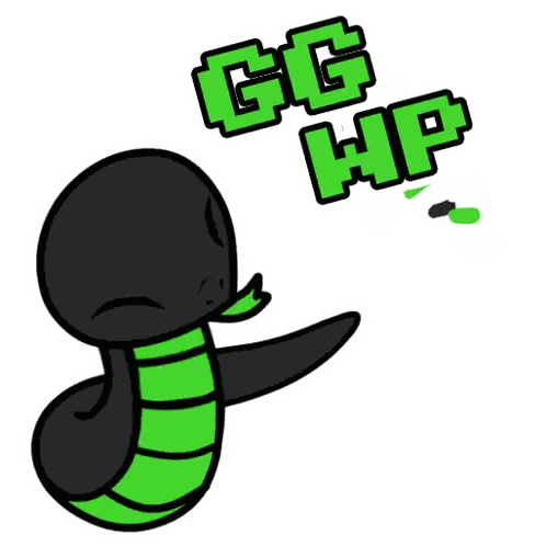 Snake With GG Hip Words Sticker