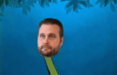 Snake With Man's Head Saying Trade GIF
