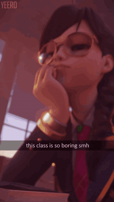 Snapchat Girl With Glasses This Class Is So Boring Smh GIF