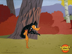 Sneaking Duffy Duck Tip Toeing Looney Tunes GIF