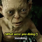 Sneaking Gollum Lord Of The Rings GIF