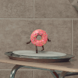 Sneaky Donut Walking GIF