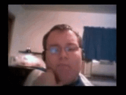 Sneaky Nerdy Guy Eyebrows Moving  GIF