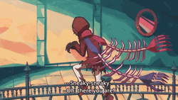 Sneaky Shocked Anime GIF