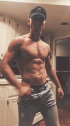 Snejni Mische Flexing His Abs GIF