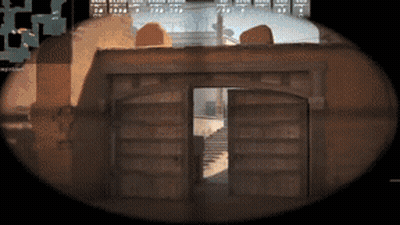 Sniper Scope Doorway Building Stairs GIF