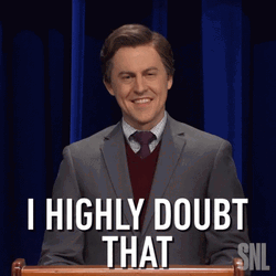 SNL Alex Moffat Highly Doubts GIF