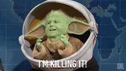 SNL Grogu I'm Killing It GIF