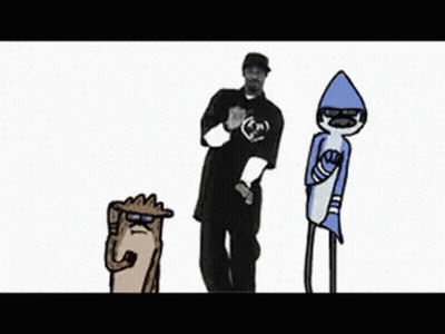 Snoop Dogg And Regular Show Characters GIF