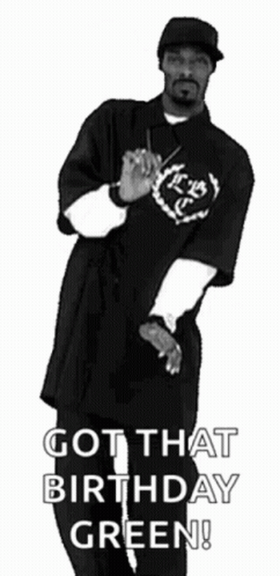 Snoop Dogg Dancing Black And White Got That Birthday Green GIF
