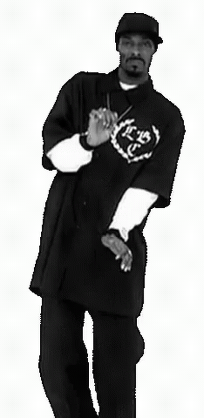 Snoop Dogg Dancing Black And White With Hat GIF