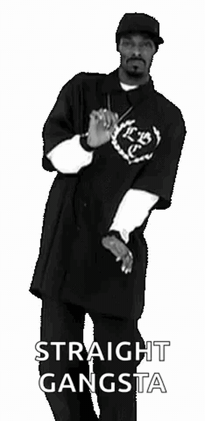 Snoop Dogg Dancing Black White Saying Straight Gangsta GIF