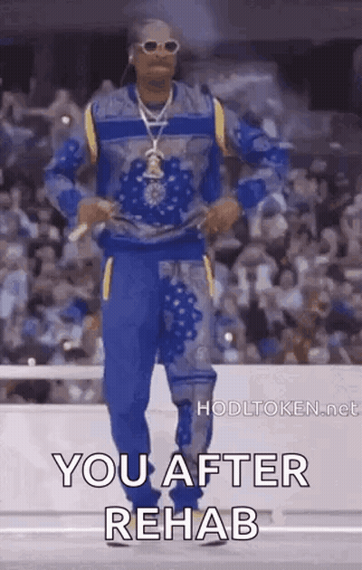 Snoop Dogg Dancing In Blue Sweater And Sweatpants GIF