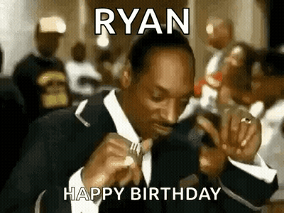 Snoop Dogg Eating Fork Says Happy Birthday Ryan GIF