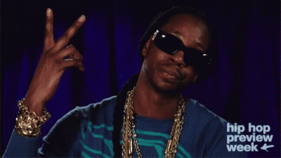 Snoop Dogg Giving A Peace Sign In Front Of A Hip Hop Preview Week Poster GIF
