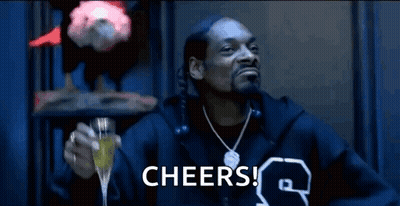 Snoop Dogg Holding Champagne Cheers GIF