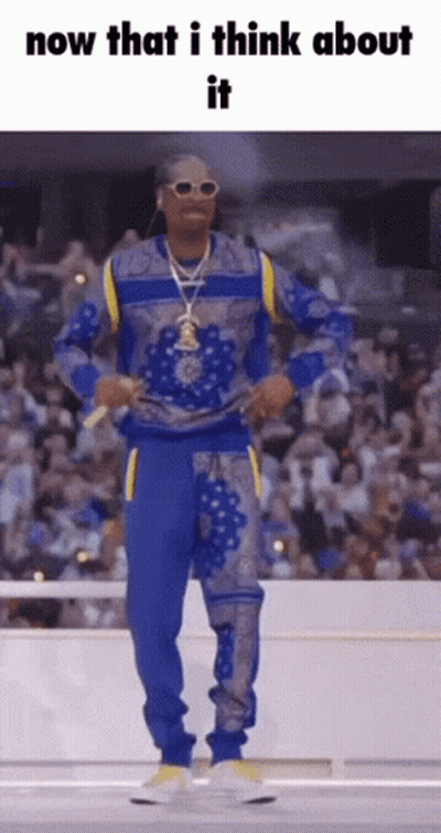 Snoop Dogg In Front Of Crowd Saying Now That I Think About It GIF