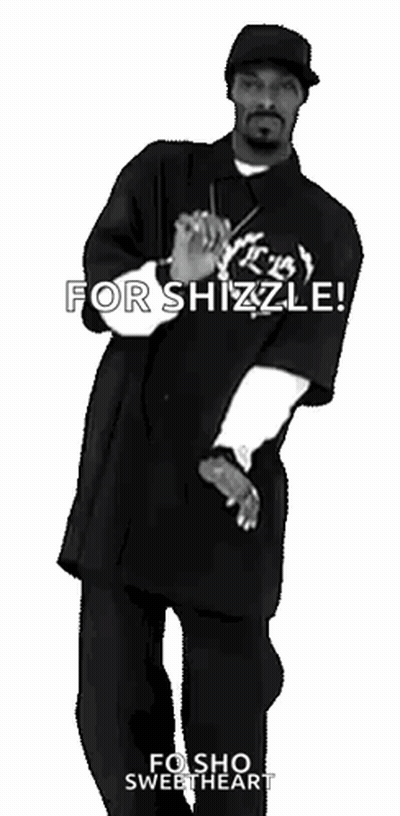 Snoop Dogg Is Dancing In A Black And White Photo And Says For Shizzle GIF