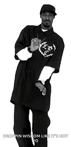 Snoop Dogg Is Dancing In A Black And White Photo GIF