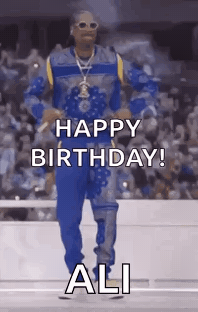 Snoop Dogg Is Dancing In Front Of A Crowd And Saying Happy Birthday . GIF