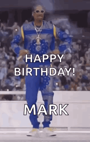 Snoop Dogg Is Dancing In Front Of A Crowd And Saying `` Happy Birthday ! `` GIF
