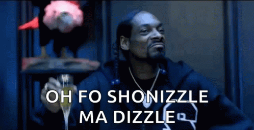 Snoop Dogg Is Holding A Glass Of Champagne And Says " Oh Fo Shonizzle Ma Dizzle " GIF