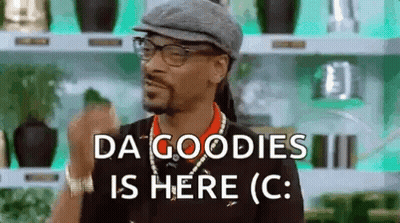 Snoop Dogg Is Wearing A Hat And Glasses And Is Talking About Da Goodies Is Here . GIF
