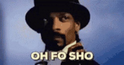Snoop Dogg Is Wearing A Top Hat And A Bow Tie And Says Oh Fo Sho . GIF
