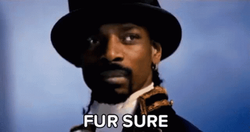 Snoop Dogg Is Wearing A Top Hat And A Military Uniform And Saying Fur Sure . GIF