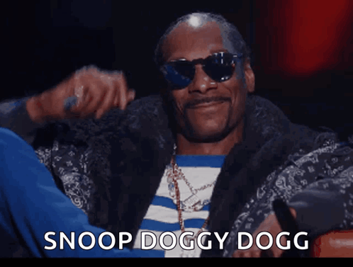 Snoop Dogg Is Wearing Sunglasses And A Fur Jacket GIF