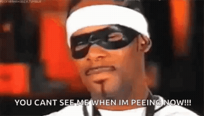 Snoop Dogg Mask Sunglasses You Cant See Me Peeing GIF