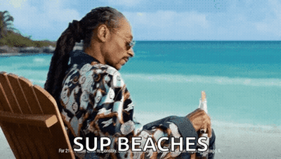 Snoop Dogg Sitting On Beach Sup Beaches GIF