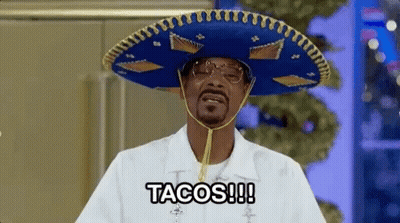 Snoop Dogg Wearing Blue Sombrero Saying Tacos GIF