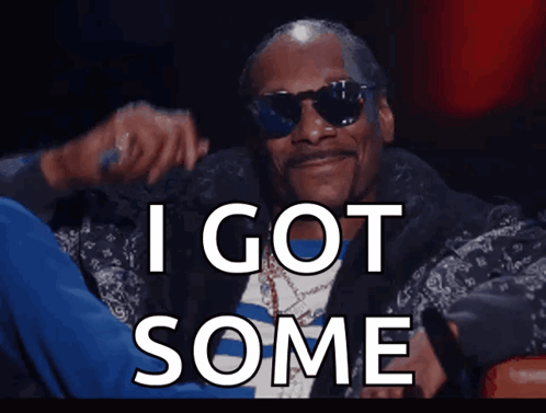 Snoop Dogg Wearing Sunglasses And A Bandana Says I Got Some GIF