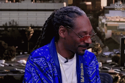 Snoop Dogg Wearing Sunglasses And Blue Bandana GIF