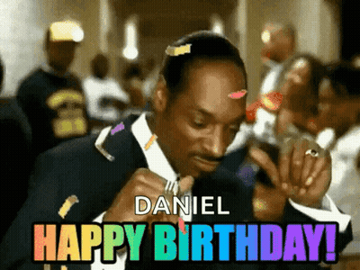 Snoop Dogg Wishing Daniel Happy Birthday With Confetti GIF