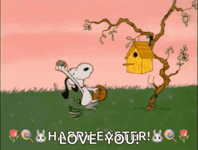 Snoopy And Birdhouse I Love Your GIF