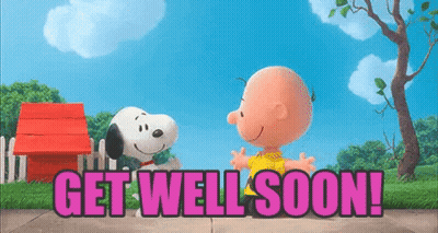Snoopy And Charlie Brown Get Well So GIF