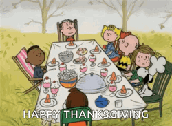 Snoopy And Friends Animated Happy Thanksgiving GIF
