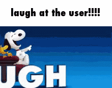 Snoopy And Woodstock Are Laughing At The User GIF
