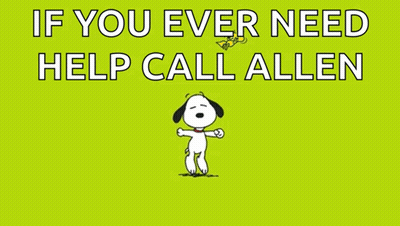 Snoopy And Woodstock Call Allen GIF