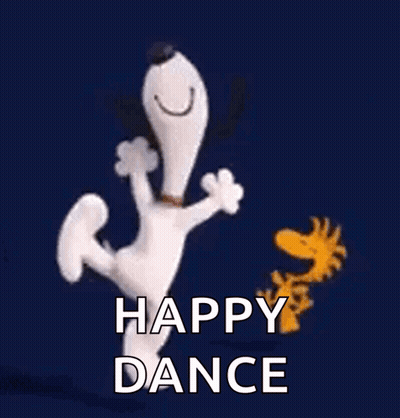 Snoopy and Woodstock Dancing Happy Dance