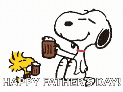 Snoopy And Woodstock Father's Day Beer Mug GIF