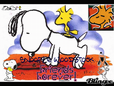 Snoopy And Woodstock Friends Forever GIF