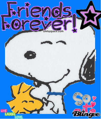 Snoopy And Woodstock Friends Forever GIF