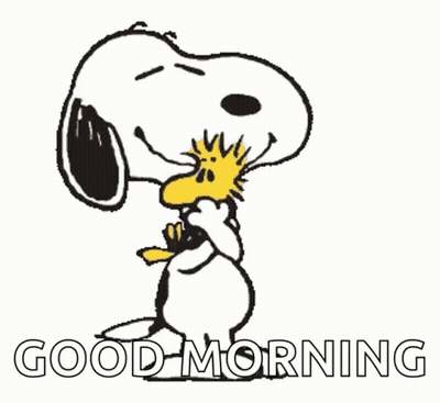Snoopy And Woodstock Good Morning GIF