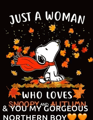 Snoopy Autumn Leaves Just A Woman Who Loves Snoopy And Autumn GIF